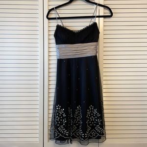 Black and silver holiday style dress